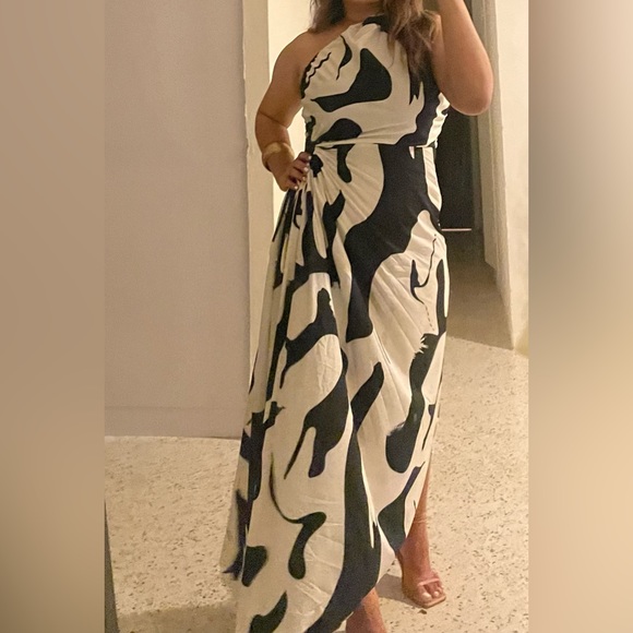 One Shoulder Midi Cocktail Dress - Picture 5 of 5